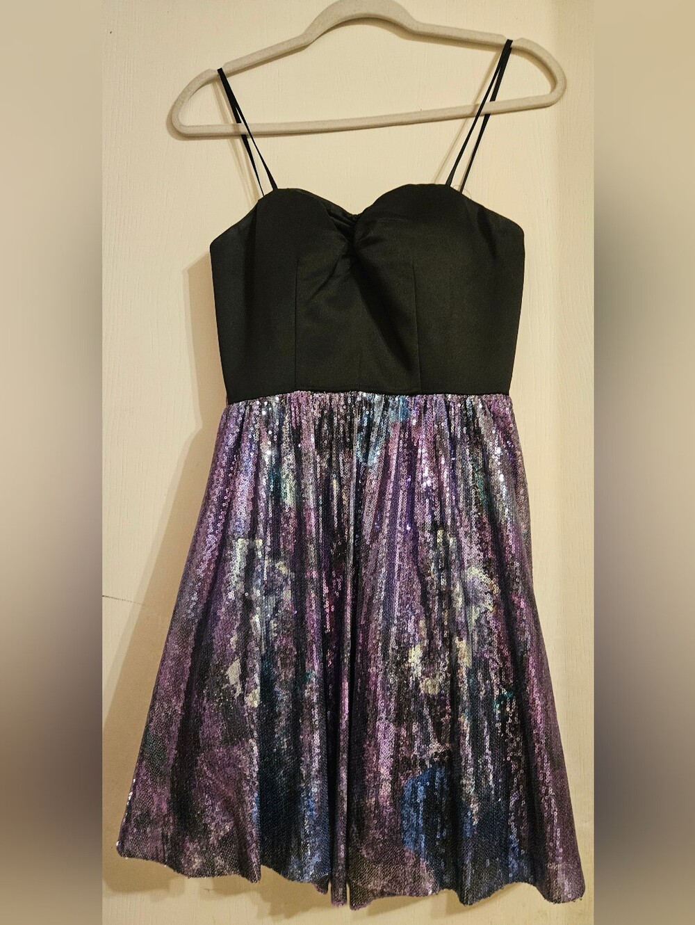 Hailey Logan Adrianna Papell Sequin Sweetheart Mini Dress 3/4